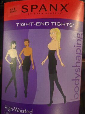 SPANX Body Shaping Tight End Tights Women's Size A Midnight‎ Black Shapewear NWT